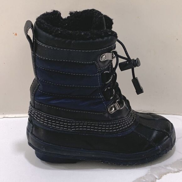 Lands' End | Kids Winter Insulated Navy Blue Snow Rain Boots Boys Girls - Picture 5 of 15